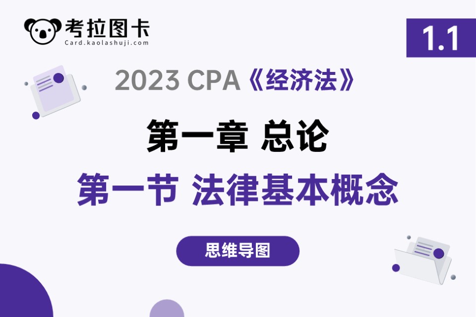 脑图 | 2023《经济法》第一章 法律基本原理 第一节 法律基本概念